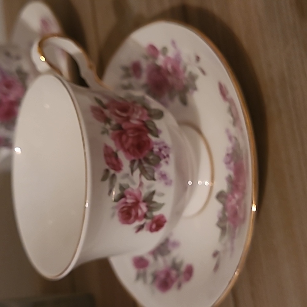 Tea cups with matching saucer
